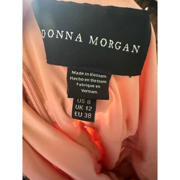 NWT Donna Morgan Women's Sleeveless Pleated Skirt Maxi Dress, Soft Creme/Rust 8 - Picture 9 of 9